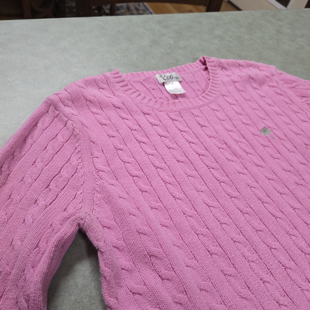 Pink Cable Knit Sweater - Picture 3 of 9